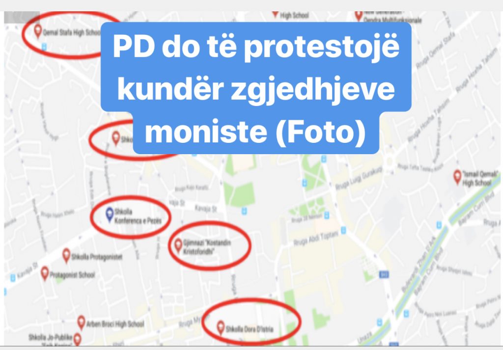 Ja zonat ku PD do të protestojë kundër zgjedhjeve moniste (Foto)