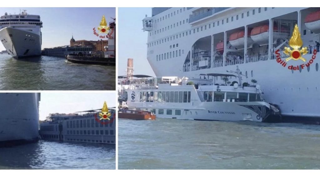 FOTO/ Tmerr dhe panik në Venecia: Kroçera përplaset me dokun dhe me anijen turistike, 4 të plagosur