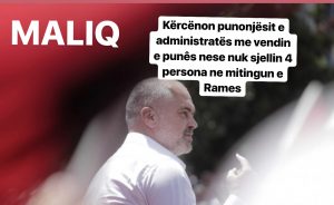 FOTO/ Kryebashkiaku: Të gjithë nga 4 veta në miting me Ramën, përndryshe …