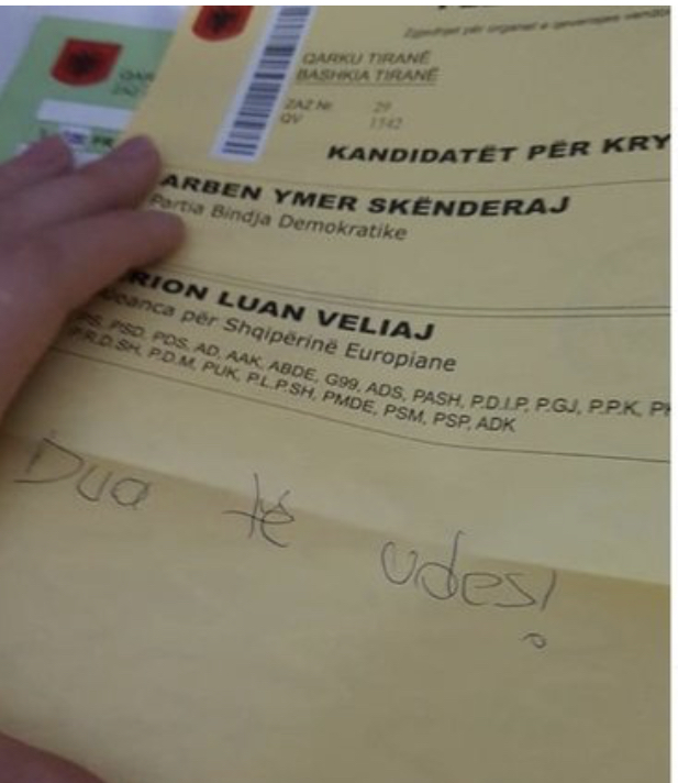 “Dua të vdes!”, këngëtari shqiptar bën shënimin e fortë në fletën e votimit