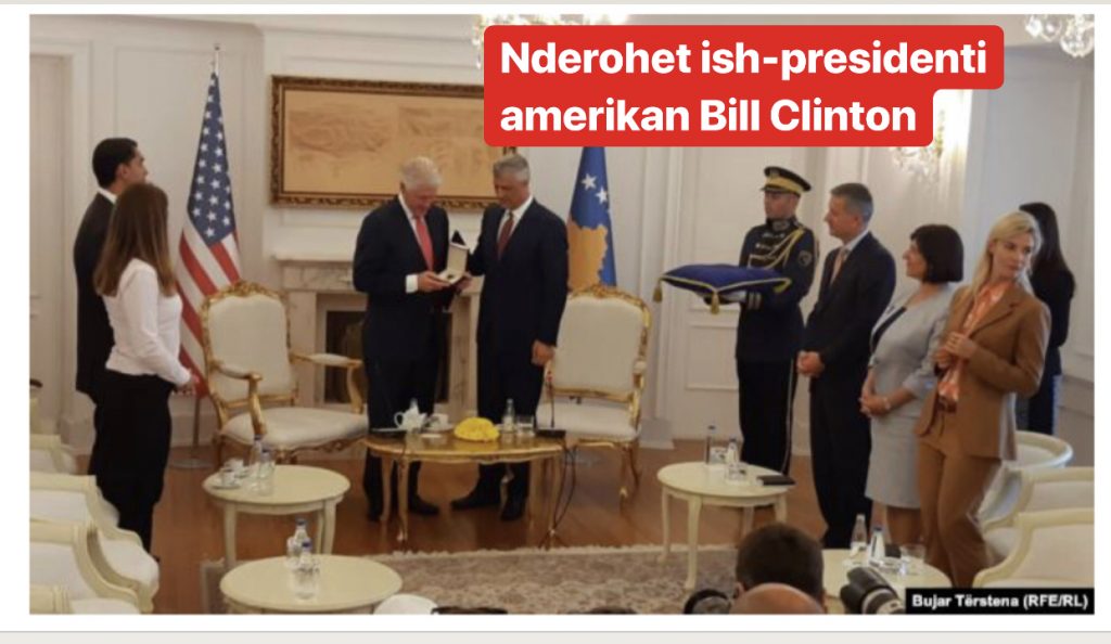 Clinton në Kosovë, nderohet me ‘Urdhrin e Lirisë’: Krenar që ndalëm spastrimin etnik