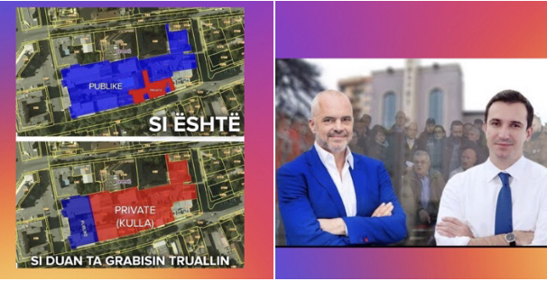 Dy foto, Teatri dhe hajdutët  e truallit publik