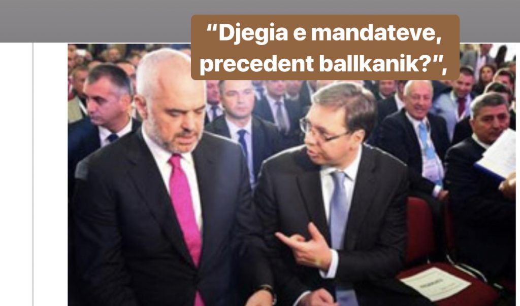 Kryemadhi: Vuçiç lobon në favor të ortakut të tij të planit së ndarjes së Kosovës