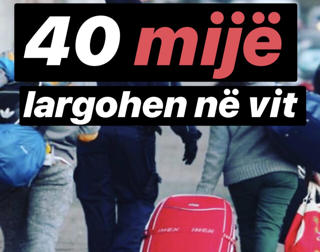 B B: Do të ikin nga vendi, çdo vit rreth 40 mijë persona
