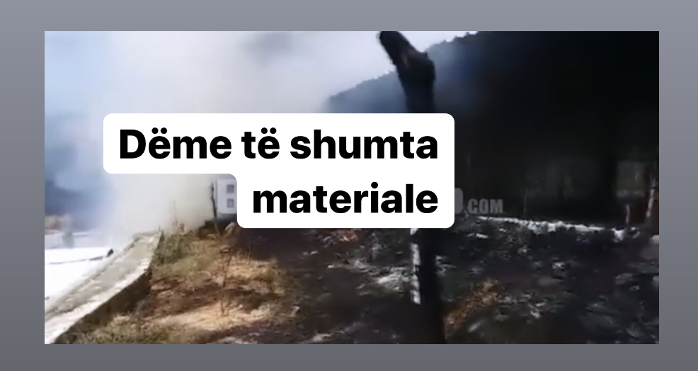 Pamjet/ Zjarr në një biznes në Surrel