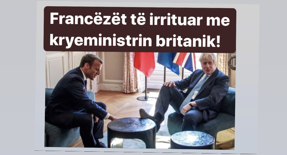 VIDEO/ Injoron Macron dhe ngre këmbët në tryezë
