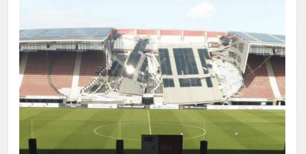 Shmanget tragjedia në Holandë, shembet stadiumi i AZ Alkmarit. Shikoni pamjet e frikshme…