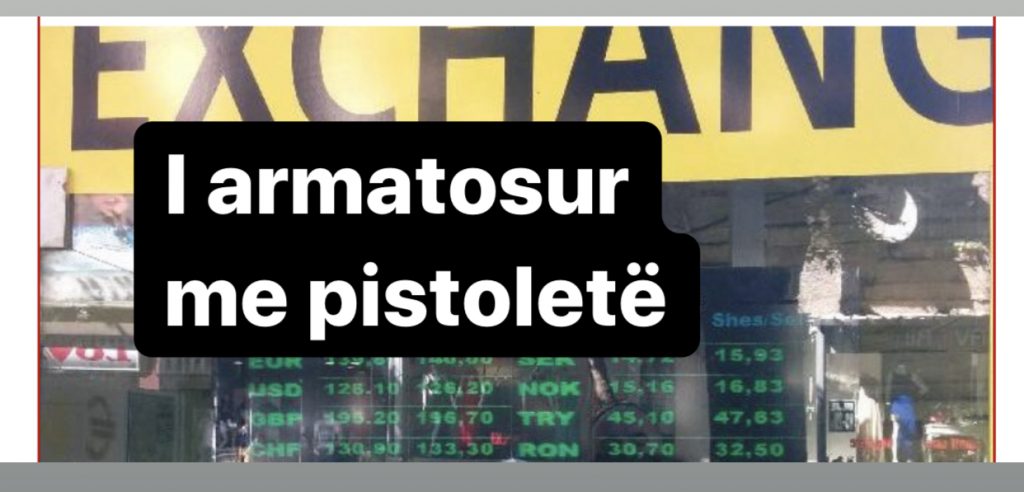 I riu grabit pikën e këmbimit valutor në mes të Tiranës