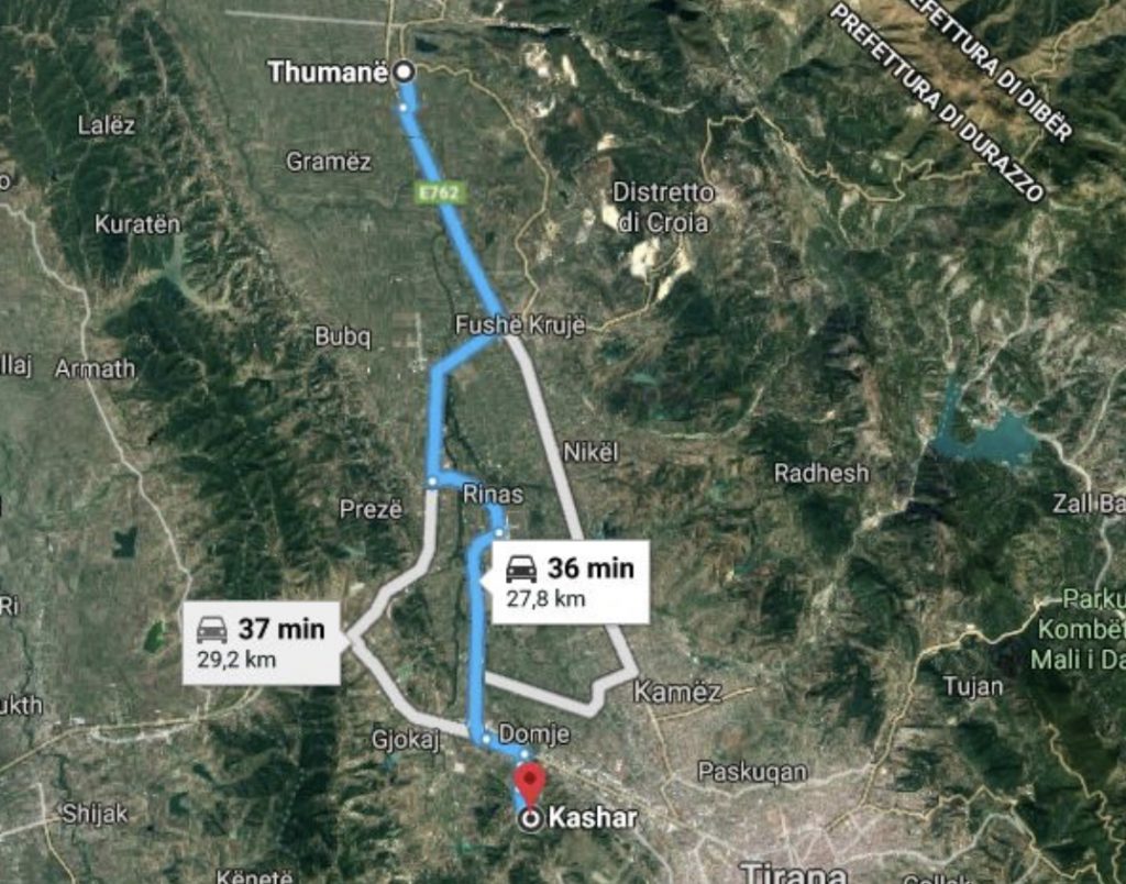 Kosto reale, Thumanë – Kashar është 160 mln euro jo 330 ml