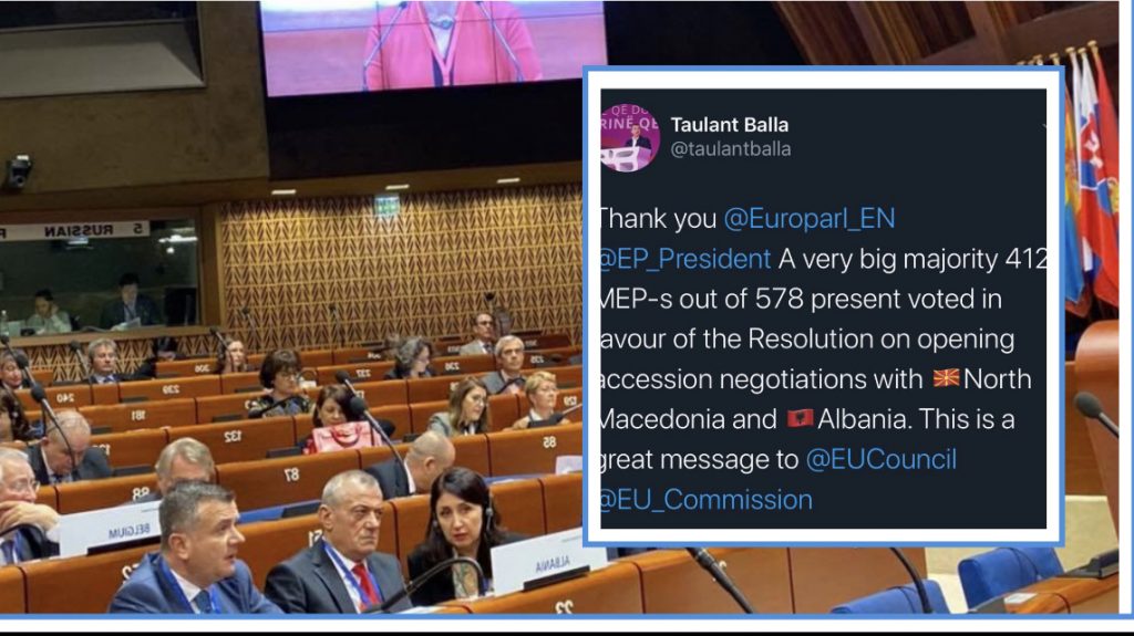 412 vota pro rezolutës për çeljen e bisedimeve me Shqipërinë dhe Maqedoninë e Veriut