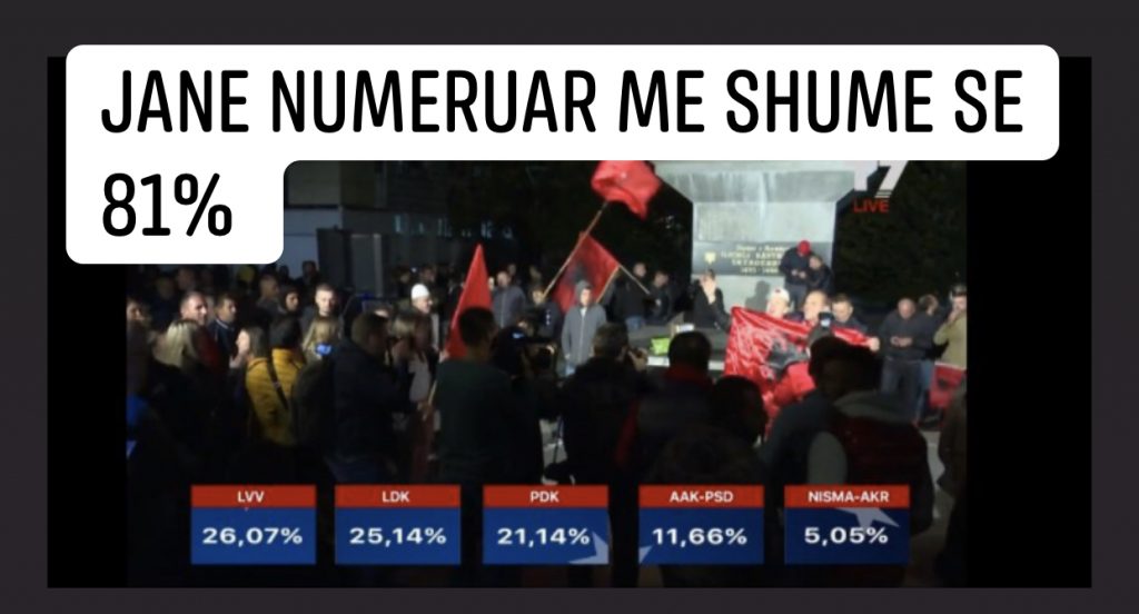 Simpatizantët e Vetëvendosjes nisin festën, “pushtojnë’ sheshin nën brohorima e këngë
