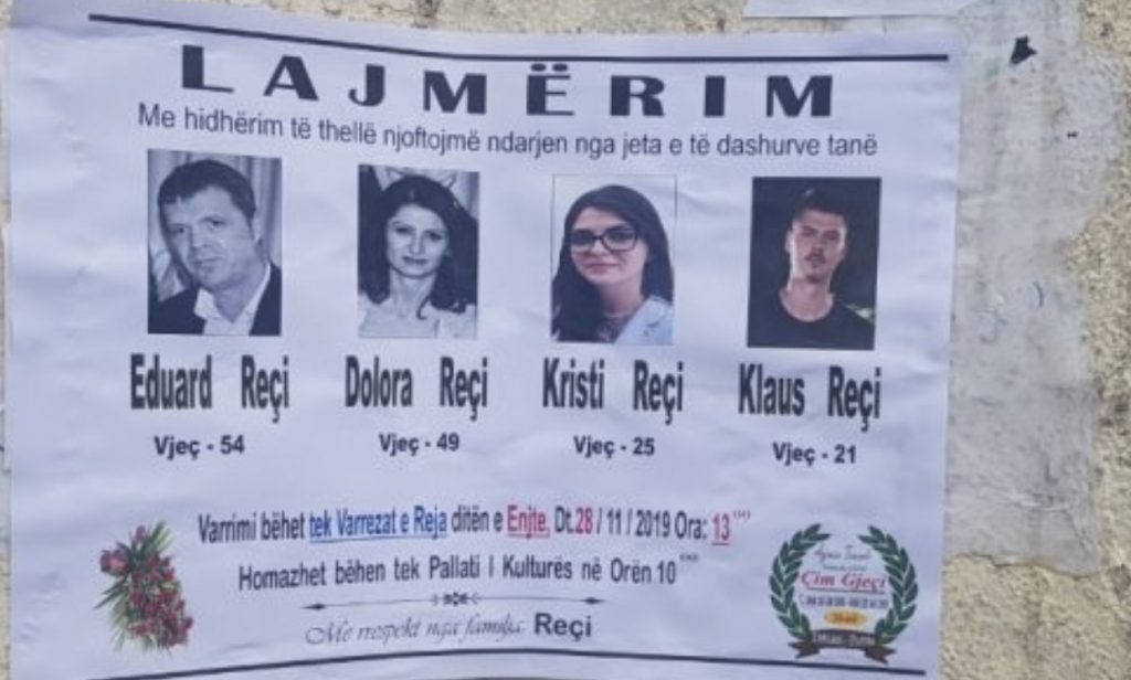Shuhen 4 anëtarët e familjes Reçi në rrënoja