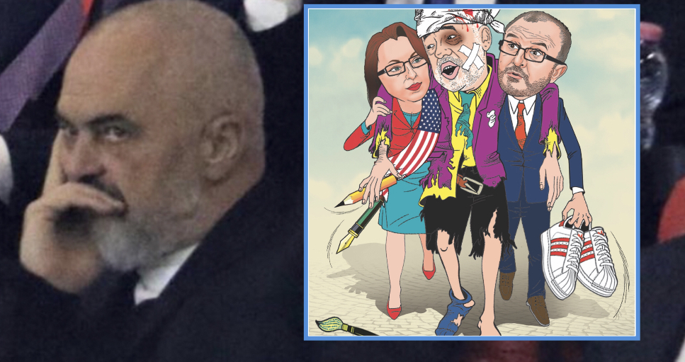 Karikatura/Kryeministri Rama ‘i plagosur ‘ rëndë