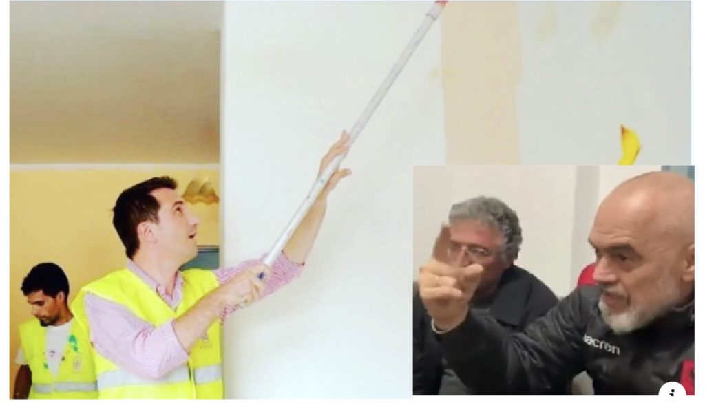 VIDEO/ Rama degjeneron Veliajn: Të çohesh në 4.30 të mëngjesit të lyesh vetë pallatet