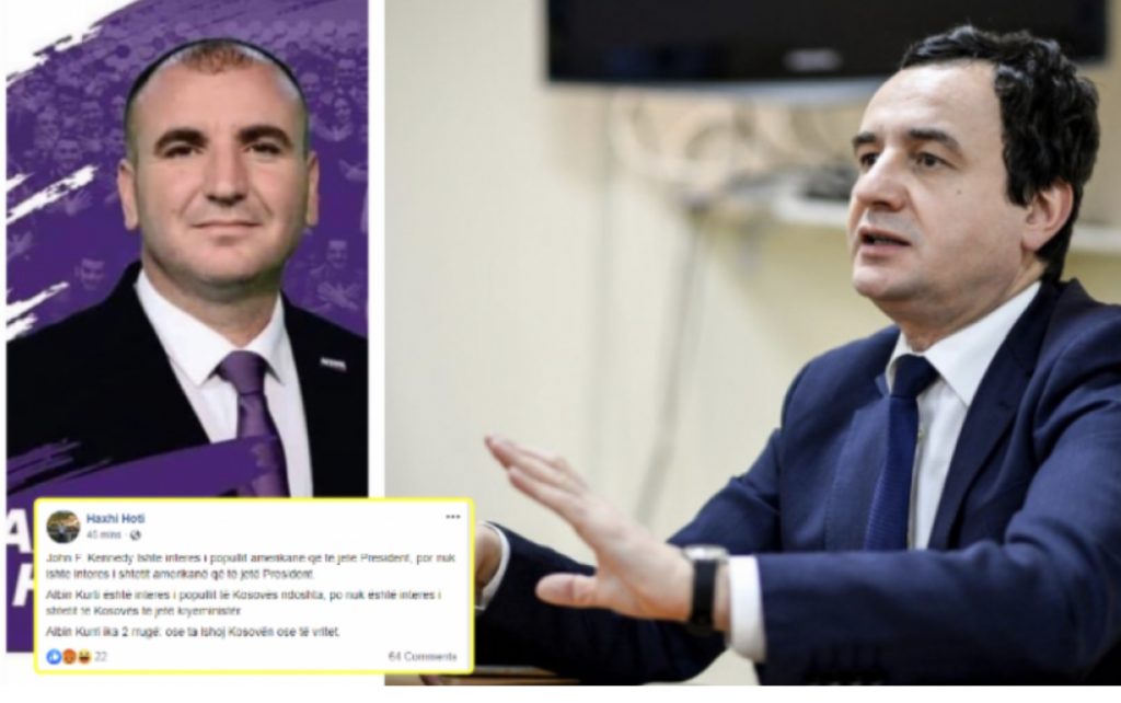 “Do të vritesh si Kennedy”- Albin Kurti bën reagimin e pazakontë pas arrestimit të kandidatit për deputet që e kërcënoi