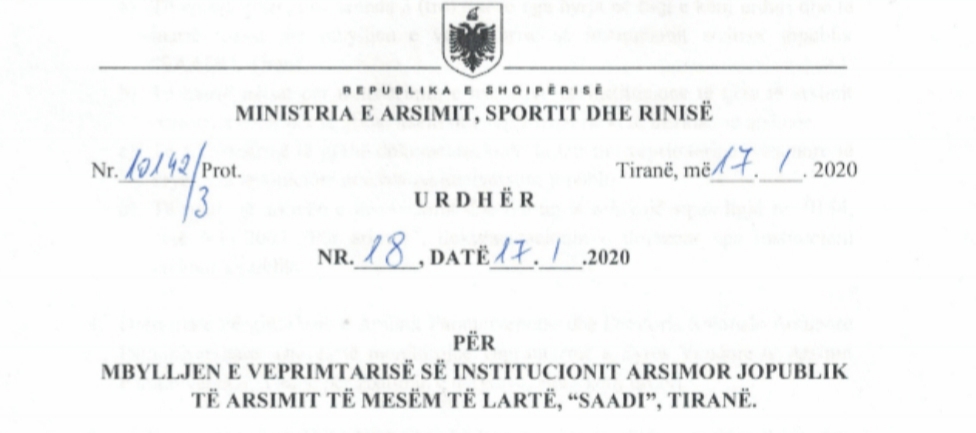 Financohej nga Irani, mbyllet shkolla në Tiranë