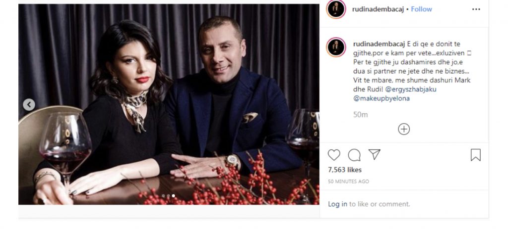 Rudina Dembacaj publikon fotot dhe konfirmon lidhjen me Mark Frrokun