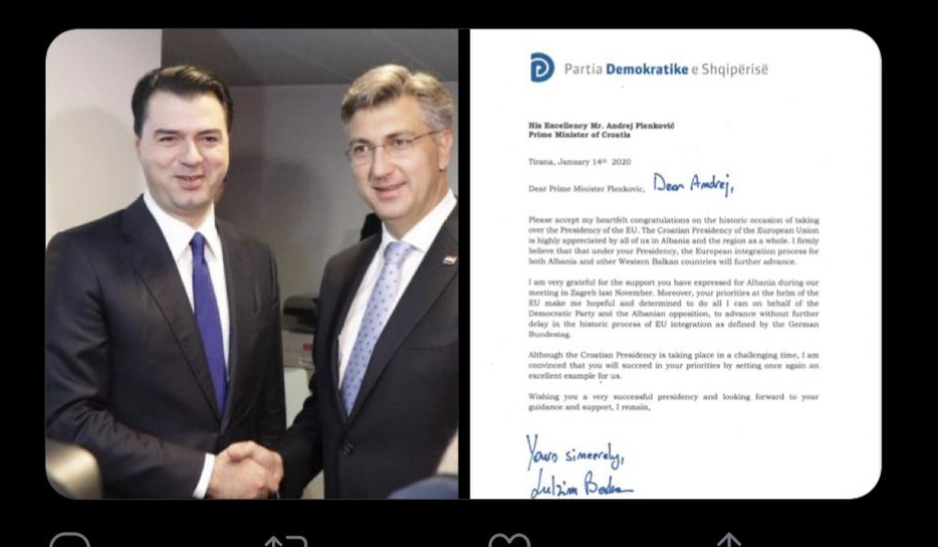 Basha përshëndet marrjen e Presidencës së BE-së nga Kroacia