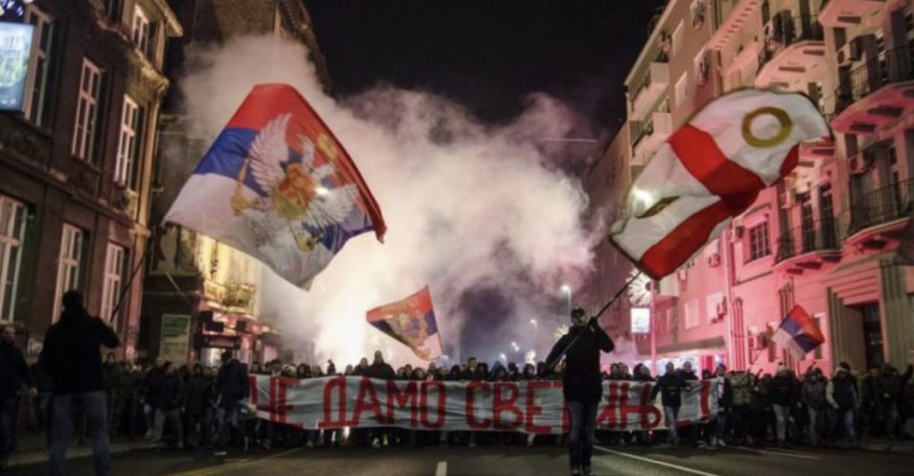 Akte  vandaliste mbi ambasadën në Beograd