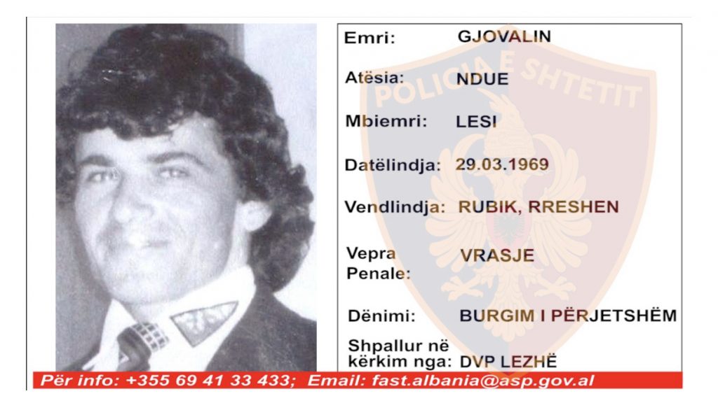 Gjovalin Lesi që kërkohet prej vitesh, vrau motrën dhe kunatin në `97-n