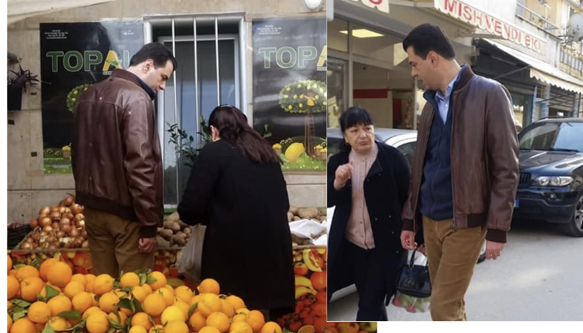 FOTO/Basha  në tregun e fruta perimeve