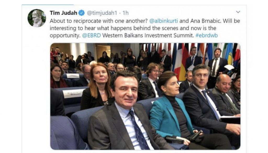 Albin Kurti  në krah të kryemistres serbe Bërbaniç në Londër