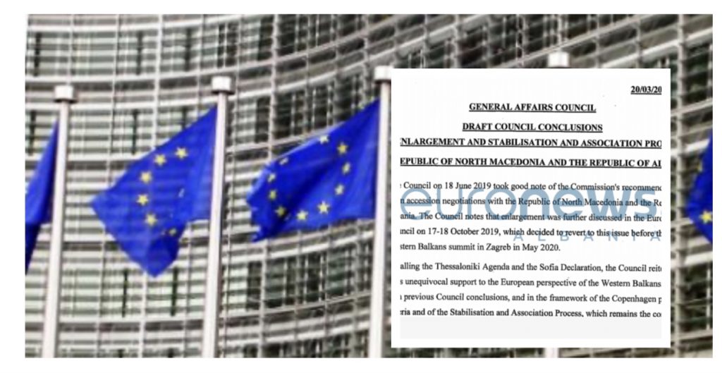 Çelja e negociatave me Shqipërinë, me kushte nga Bashkimi Europian