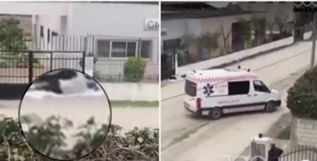 Ambulanca dërgon 45-vjeçarin dhe e mbështjell me batanije para spitalit: Vuante nga kanceri, prej disa javësh i shtruar