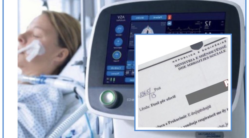 Tender i  respiratorëve për pacientet e prekur nga koronavirusi