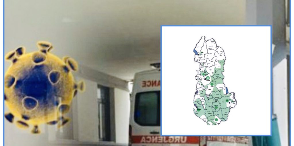 Harta me 23 të infektuar në pesë qytete të Shqipërisë