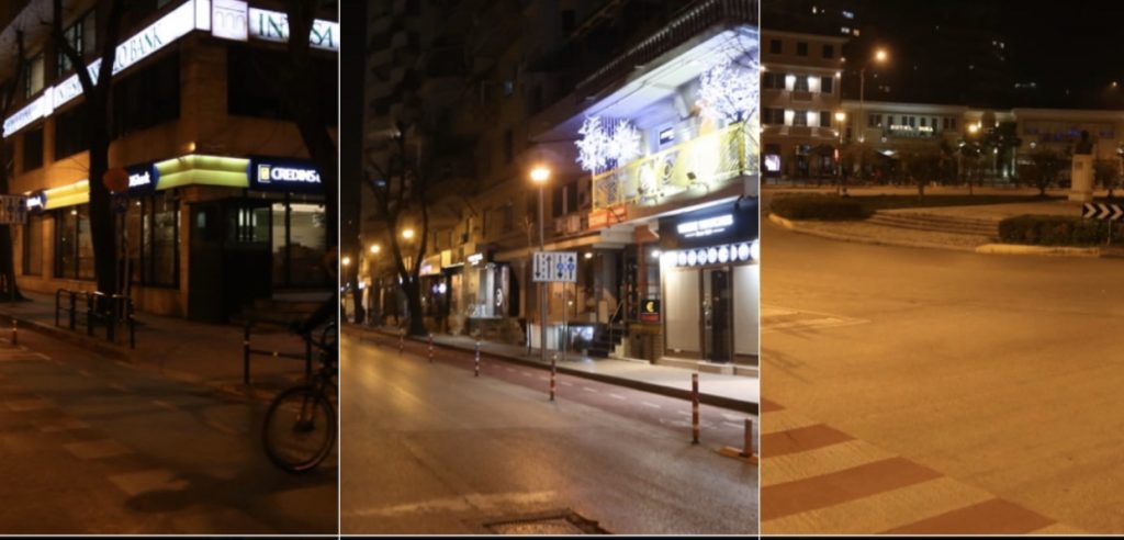 Tirana sonte qyteti i heshtur dhe rrugët e shkreta