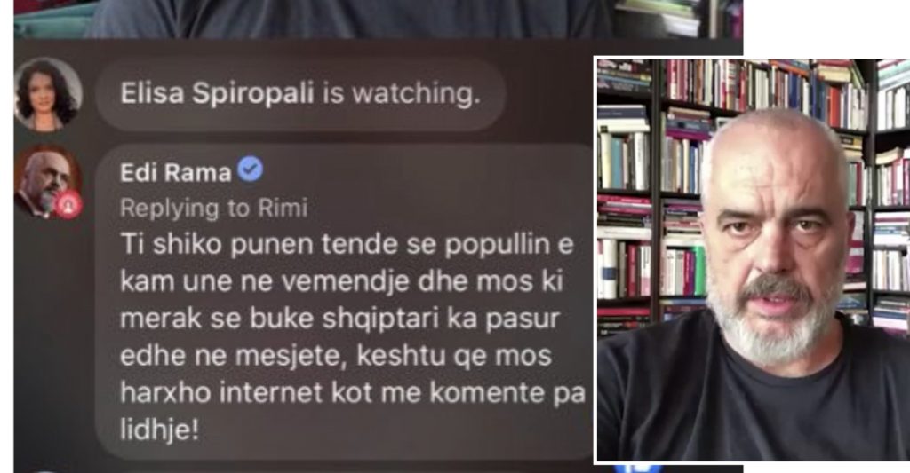Rama del ‘zbuluar’, teksa ishte ‘live’ replikon me një komentues