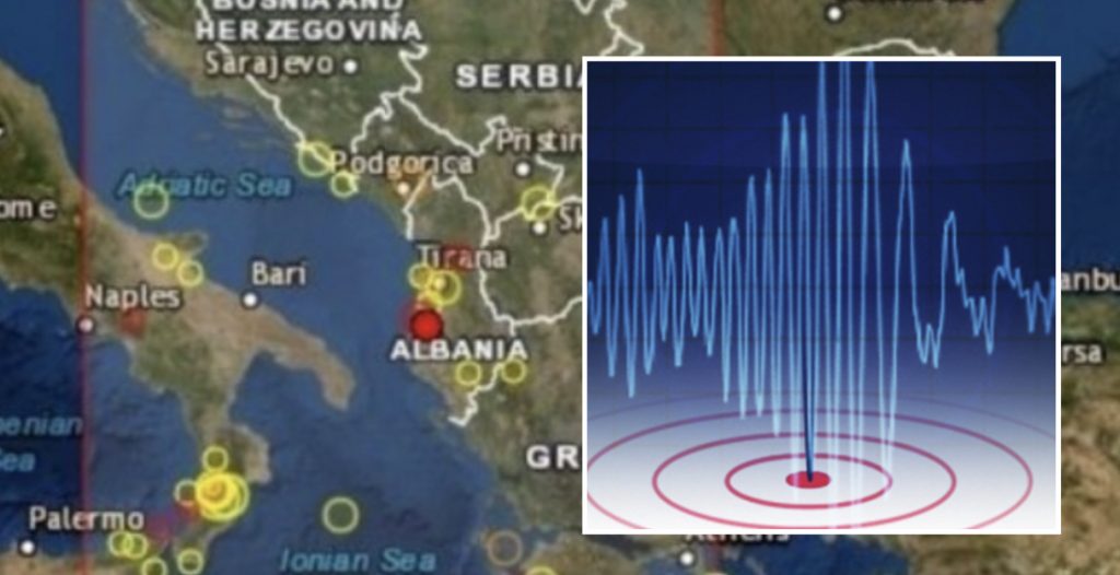 Lëkundje tërmeti  në Durrës dhe Tiranë