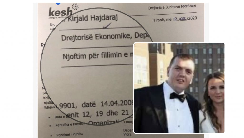 Dokumenti/ Kiri Hajdari emërohet në detyrë te KESH