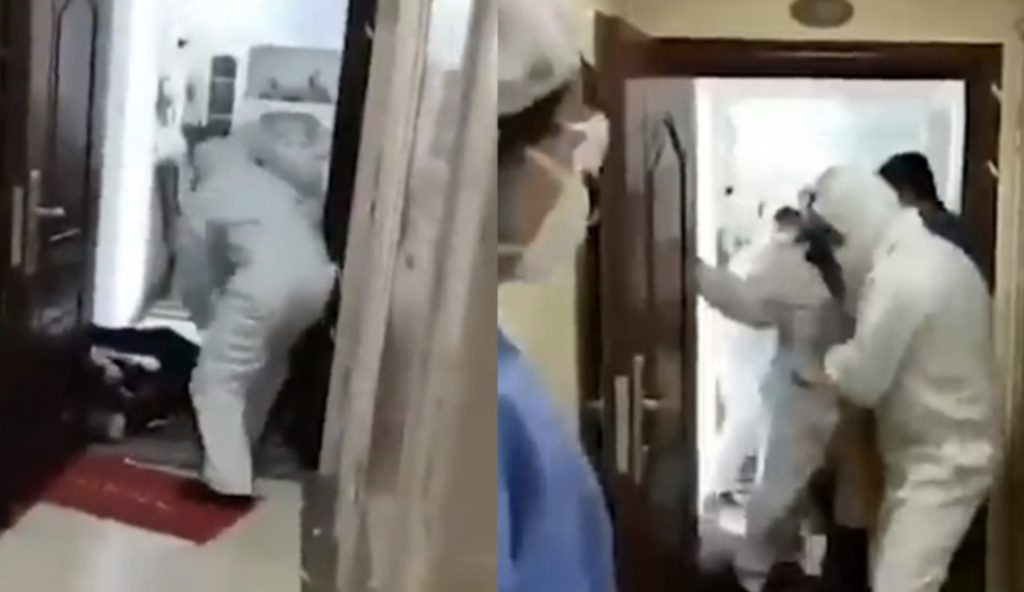 VIDEO E RËNDË/Mjekët kinezë  marrin  zvarrë pacientët me koronavirus