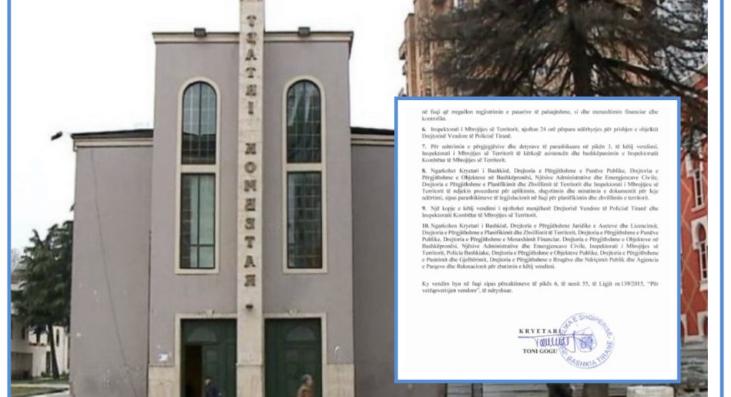 Ky është vendimi i firmosur nga kreu i Këshillit Bashkiak për shembjen e ndërtesës së Teatrit Kombëtar