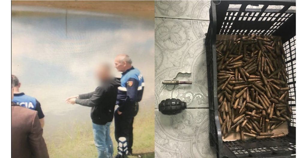 Arrestohet 25 vjeçari, sekuestrohen 320 fishekë dhe një granatë