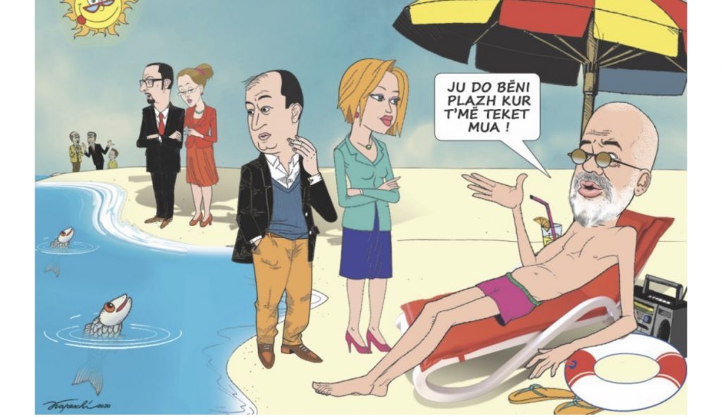 Mjeshtri Kapexhiu ilustron tekat e Ramës:Do bëni plazh kur t’më teket mua!