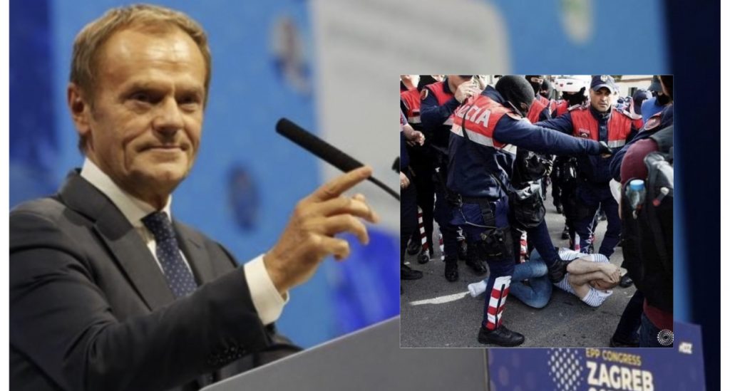 Ish-kreu i KE, Tusk: Dënoj ashpër dhunën, mbështetje PD-së në luftën për demokraci