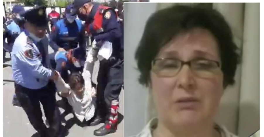 U tërhoq zvarrë nga policia gjatë protestës