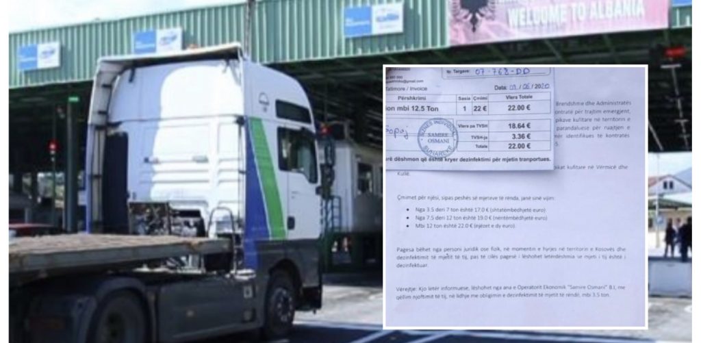 Qeveria e Kosovës, taksë  22.5 euro për  çdo kamion që futet nga Morina