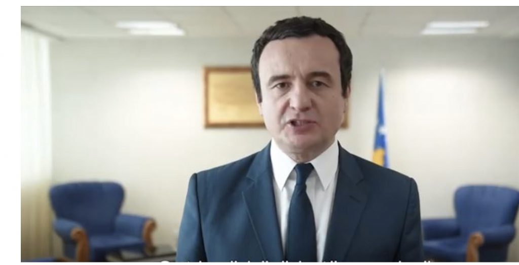 Albin Kurti mban fjalimin e fundit si Kryeministër në detyrë