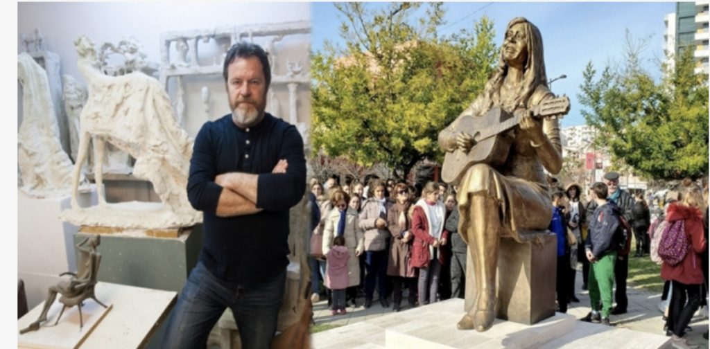 I infektuar dhe në intubim tek Infektivi, kush është Arben Bajo, skulptori që realizoi bustin e Vaçe Zelës në Lushnjë