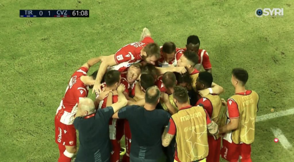 Tirana humbet përballë Crvena Zvezda