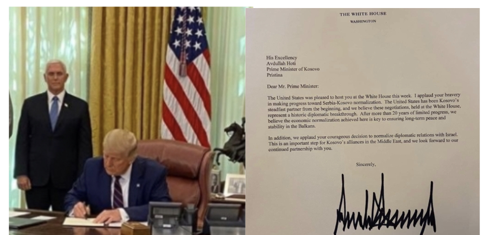 Pas nënshkrimit të marrëveshjes, Trump paralajmëron vizitë në Kosovë
