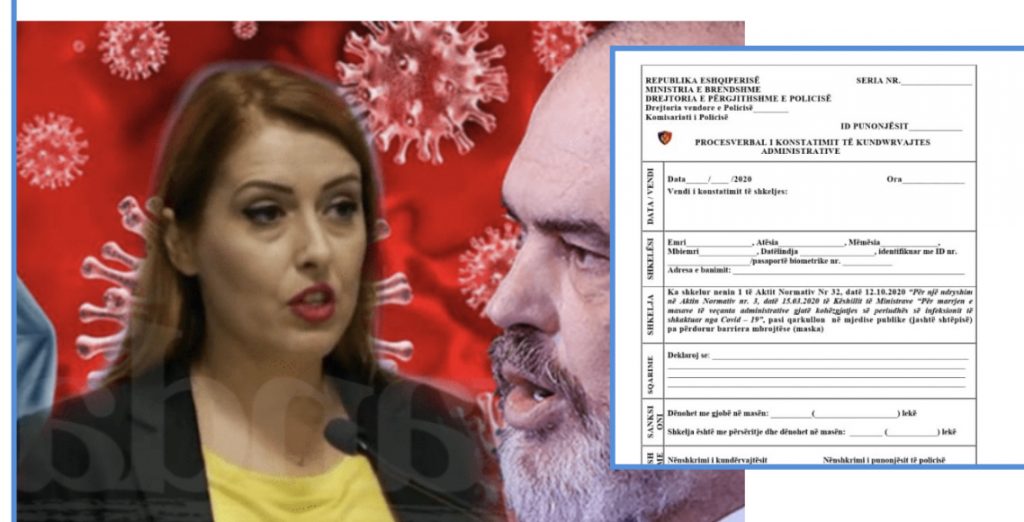 Kjo është fleta e gjobës për maska