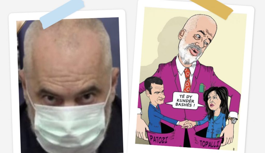 Karikatura e Kapexhiut: Kundër Bashës nga xhepat e Ramës