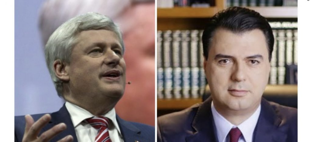 Lulzim Basha mori sot edhe urimet e kreut të Unionit Demokrat Ndërkombëtar (IDU), Stephen J. Harper.