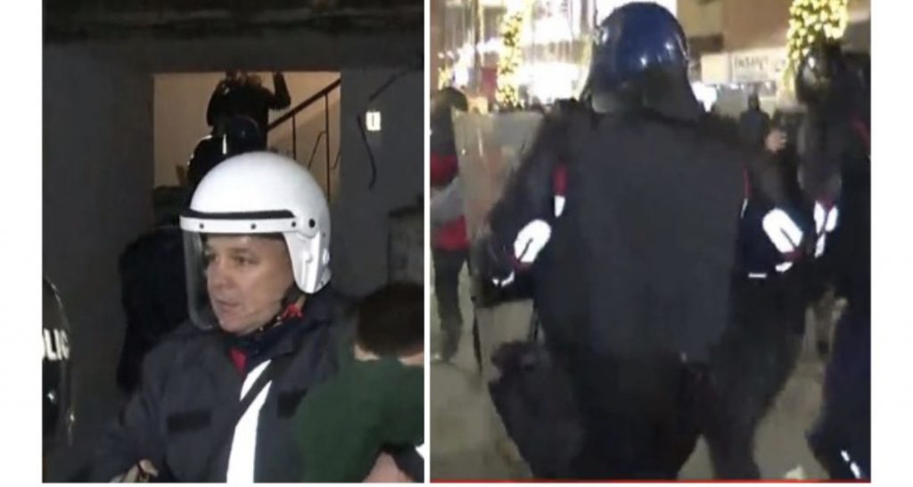 Policia hedh  gaz  lotsjelles dhe fillon arrestimet