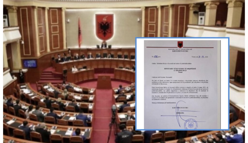 Kuvendi mbledhje të jashtëzakonshme në 4 janar